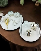 Adoration Polyester Söz Tepsisi  Beyaz thumbnail 1