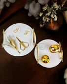 Commitment  Gold Polyester Nişan Tepsisi   gold thumbnail 1