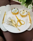 Commitment  Gold Polyester Nişan Tepsisi   Beyaz thumbnail 3