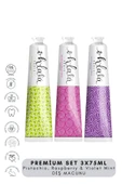 OHLALA Pistachio, Raspberry & Violet Mint Premium Set 3 x 75 ml Diş Macunu thumbnail 1