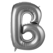 Folyo Balon 76cm Harf Gümüş "B" thumbnail 1