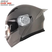 Free-M 965 Nardo Gri Çene Açılır Kask thumbnail 1