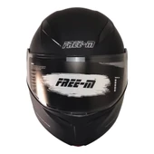 Free-M 965 Mat Siyah Çene Açılır Kask thumbnail 2