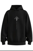 Oversize 'Fall' Baskılı Kapşonlu Hoodie Sweatshirt thumbnail 1