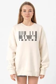 Dark Matter The Android Barcode Ekru Kadın 2ip Sweatshirt thumbnail 1