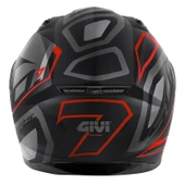 GIVI 50.7 PROTON MAT TITANIUM-KIRMIZI KASK thumbnail 5
