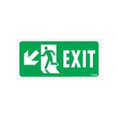 Exit Sol Aşağı Uyarı Levhası 17,5x25 KOD:958 thumbnail 1