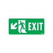 Exit Sol Aşağı Uyarı Levhası 17,5x25 KOD:958 thumbnail 2