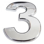 Cemax Krom Yapışkanlı 3 Rakamı 5 cm thumbnail 5