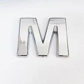 Cemax M Harfi  3,75 cm Krom Yapışkanlı thumbnail 1