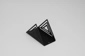 Metal Masa Üstü Sofra Dekoratif Siyah Peçetelik Minimalist Model thumbnail 2