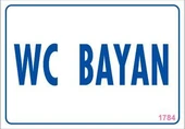 WC Uyarı Levhası 17,5x25 KOD:1784 thumbnail 1
