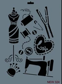 Rich New Seri N-324 Stencil 35x25 cm thumbnail 2