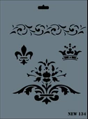 Rich New Seri N-134 Stencil 35x25 cm thumbnail 2