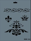Rich New Seri N-134 Stencil 35x25 cm thumbnail 1