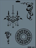 Rich New Seri N-147 Stencil 35x25 cm thumbnail 1