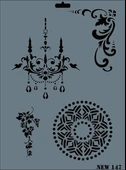 Rich New Seri N-147 Stencil 35x25 cm thumbnail 2