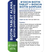 Bioxcin Biotin 5000 Mcg 60 Tablet + Biotin Şampuan 300 ml thumbnail 3