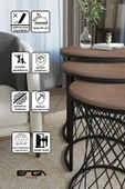 EMGA HOME Zenith Zigon Sehpa - Ceviz thumbnail 4