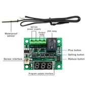 DC 12V Mini Termostat Sıcaklık Kontrol Devresi -50-110C thumbnail 5