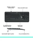 Logitech MK540 ADVANCED Kablosuz Türkçe Klavye Mouse Seti - Siyah thumbnail 9