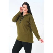 Büyük Beden Kapüşonlu Sweatshirt thumbnail 2