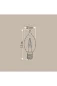 Rustik Led Kıvrık Buji Ampul E14 Amber 4w thumbnail 3