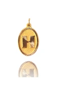 0.25 Gram 14 Ayar Altın Harf Kolye ucu thumbnail 7