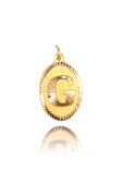 0.25 Gram 14 Ayar Altın Harf Kolye ucu thumbnail 6