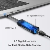 TP-LINK UE302C USB3.0 TYPE-C 2.5 GIGABIT ETHERNET AG ADAPTÖRÜ thumbnail 4