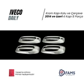 Iveco Daily Krom Kapı Kolu+Çerçeve 4 Kapı 8 Parça 2014> Paslanmaz Çelik thumbnail 3
