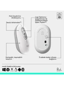 Logitech Pop Icon Combo 920-013076 Beyaz Kablosuz Klavye Mouse Seti thumbnail 4
