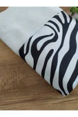 Zebra Krem Kadife Havlu thumbnail 2