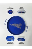 24cm Metal Kulplu Tepsi (Aslan Baskılı) thumbnail 4