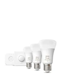 Philips Hue Renkli 3'lü Akıllı Butonlu E27 Bluetooth Özellikli Akıllı Başlangıç Seti thumbnail 3