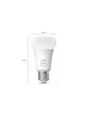 Philips Hue Renkli 3'lü Akıllı Butonlu E27 Bluetooth Özellikli Akıllı Başlangıç Seti thumbnail 4