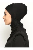 Boyunluklu Hijab Bone - Siyah - thumbnail 2