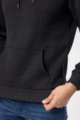 Süvari Kapüşonlu Yaka Regular Kalıp Düz Antrasit Sweatshirt thumbnail 5