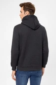 Süvari Kapüşonlu Yaka Regular Kalıp Düz Antrasit Sweatshirt thumbnail 7