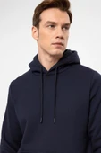 Süvari Kapüşonlu Yaka Regular Kalıp Düz Antrasit Sweatshirt thumbnail 9