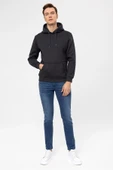 Süvari Kapüşonlu Yaka Regular Kalıp Düz Antrasit Sweatshirt thumbnail 2