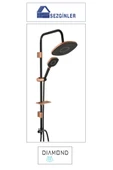 Coral Bronz Black Tall Sistem Duş Seti thumbnail 2