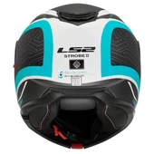 LS2 STROBE 2 VICTORY MAT TITANIUM-BEYAZ-METAL MAVİ KASK thumbnail 3