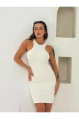 Vücuda Oturan Sırt Dekolteli Mini Elbise thumbnail 11