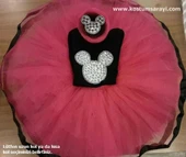 Siyah Tütü Minnie Mouse İşlemeli thumbnail 4