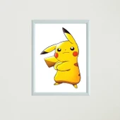Sevimli Pikachu Çerçeveli Poster Tablo thumbnail 2