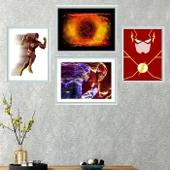 Flash Dörtlü Takım Çerçeveli Poster Tablo thumbnail 1