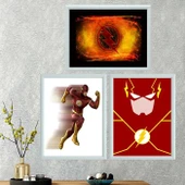 Flash Üçlü Takım Çerçeveli Poster Tablo thumbnail 1