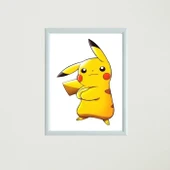 Sevimli Pikachu Çerçeveli Poster Tablo thumbnail 3