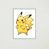 Kızgın Surat Pikachu Çerçeveli Poster Tablo thumbnail 3